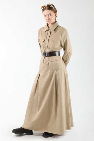 Cepli A Pile Elbise Taş - 3