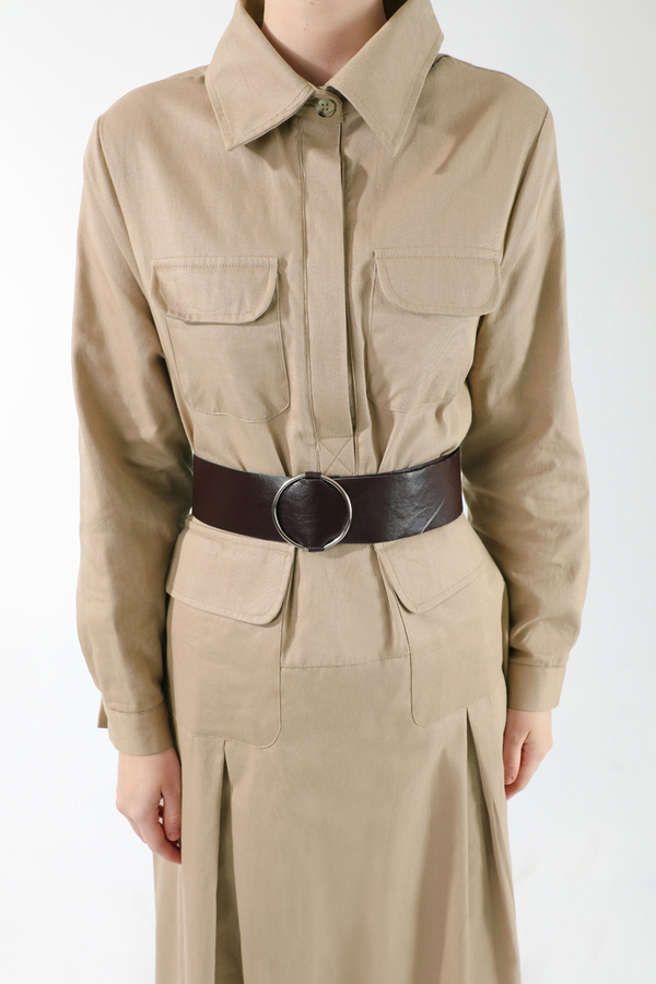 Cepli A Pile Elbise Taş - 4