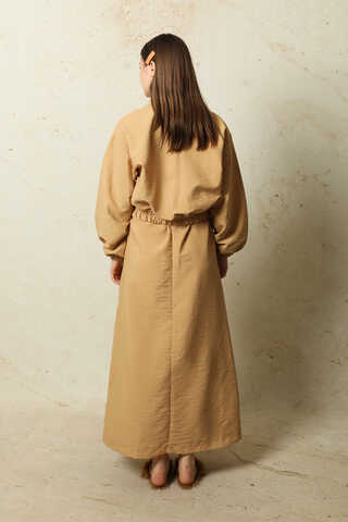 Cepli Ceket Etek Takım Camel - 7