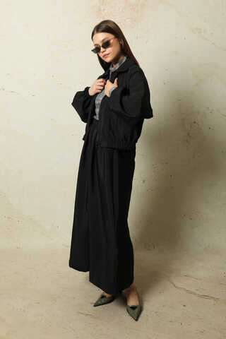 Cepli Ceket Etek Takım Siyah - 8