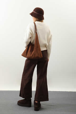 Cepli Düğmeli Hırka Krem - 6