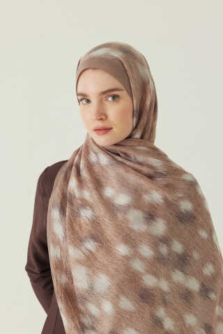 Ceylan Desen Bambu Şal Bej - 2
