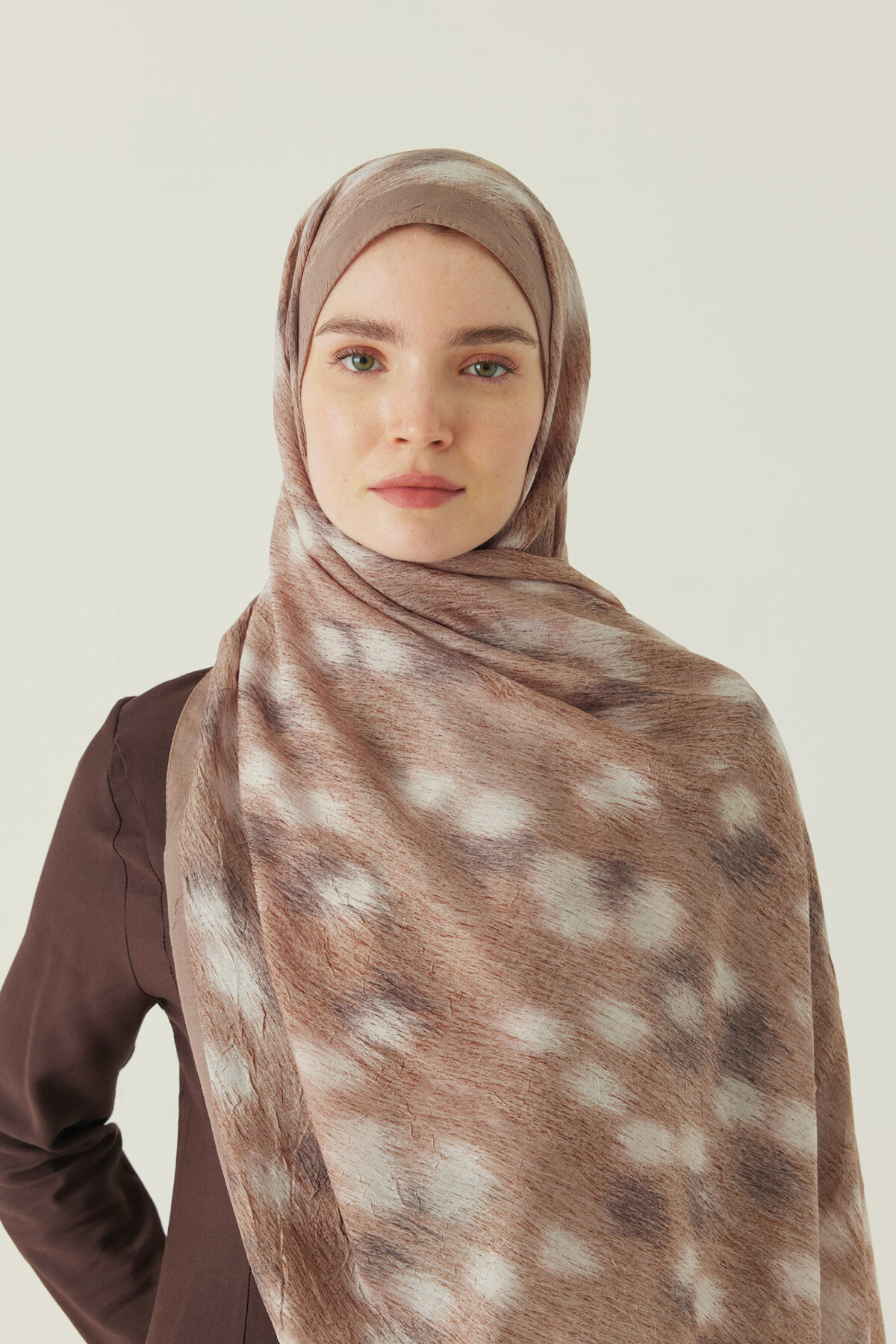 Ceylan Desen Bambu Şal Bej