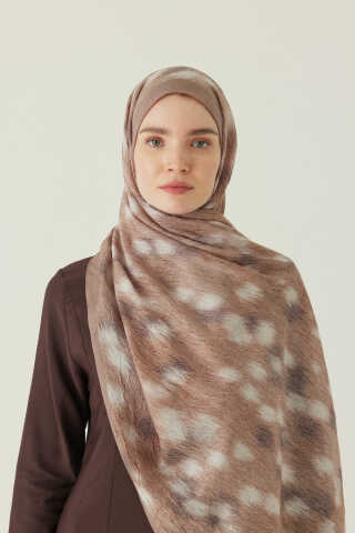 Ceylan Desen Bambu Şal Bej - 3