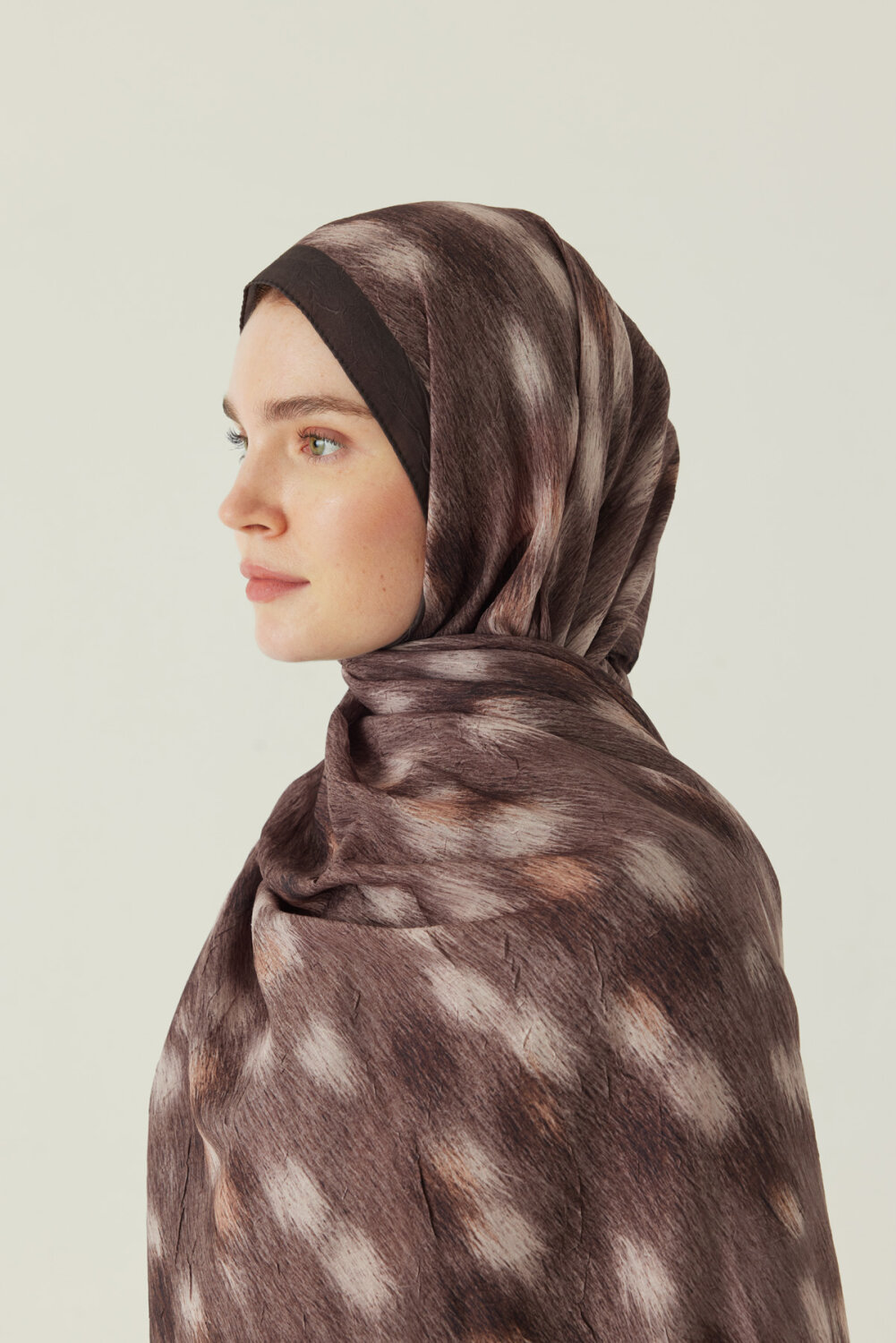 Ceylan Desen Bambu Şal Kahverengi 