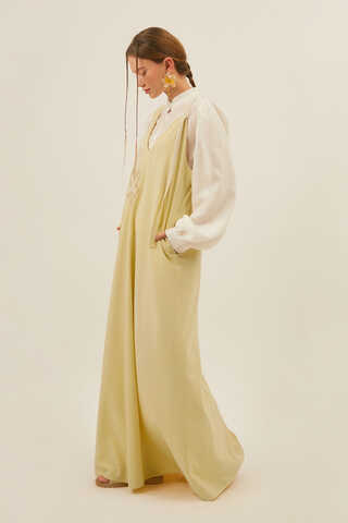 Çiçek Dantelli Jile Tereyağı Sarısı - 13