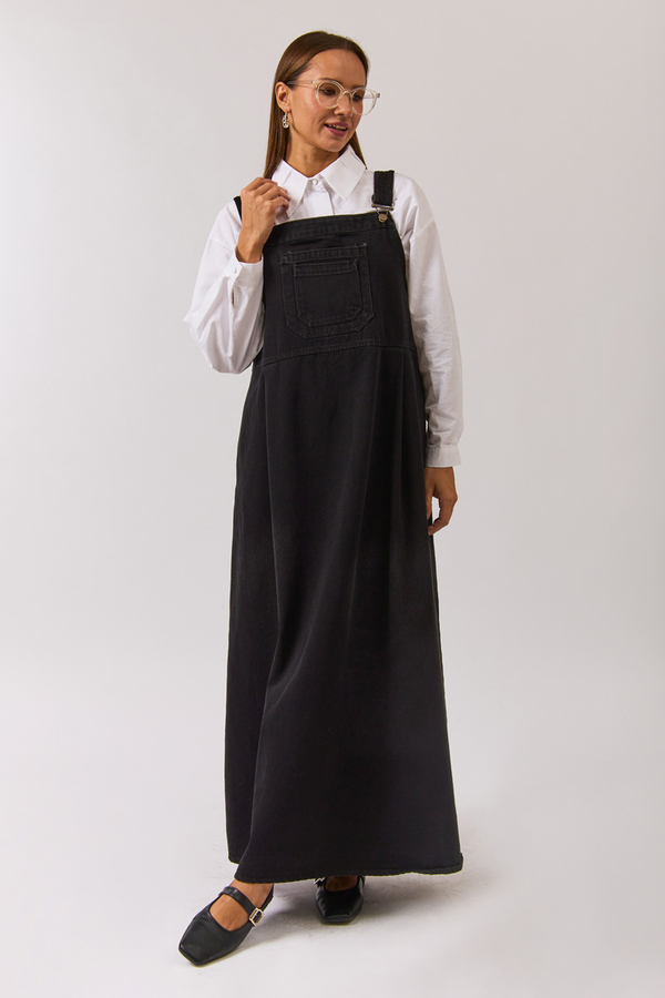 Çift Cepli Denim Jile Siyah 