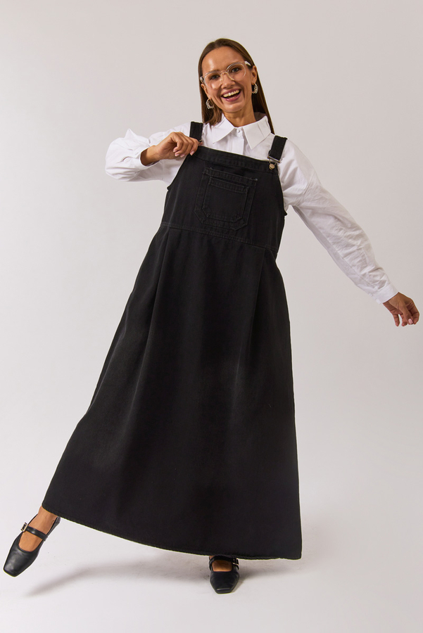 Çift Cepli Denim Jile Siyah - 3