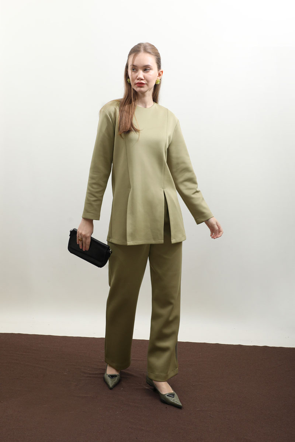 Çift Yırtmaçlı Takım Haki - 2