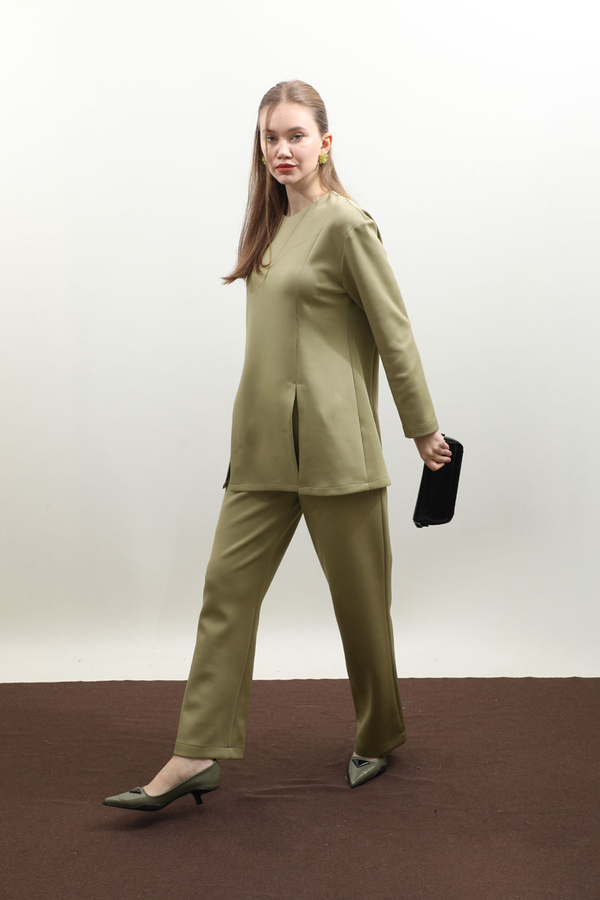 Çift Yırtmaçlı Takım Haki - 3