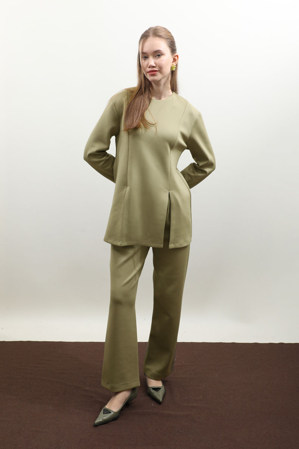 Çift Yırtmaçlı Takım Haki - 4