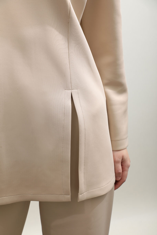 Çift Yırtmaçlı Takım Krem - 6