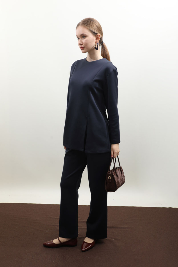 Çift Yırtmaçlı Takım Lacivert - 5