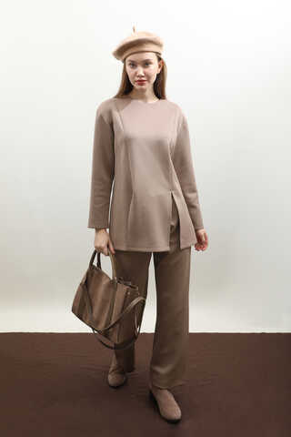 Çift Yırtmaçlı Takım Vizon - 1