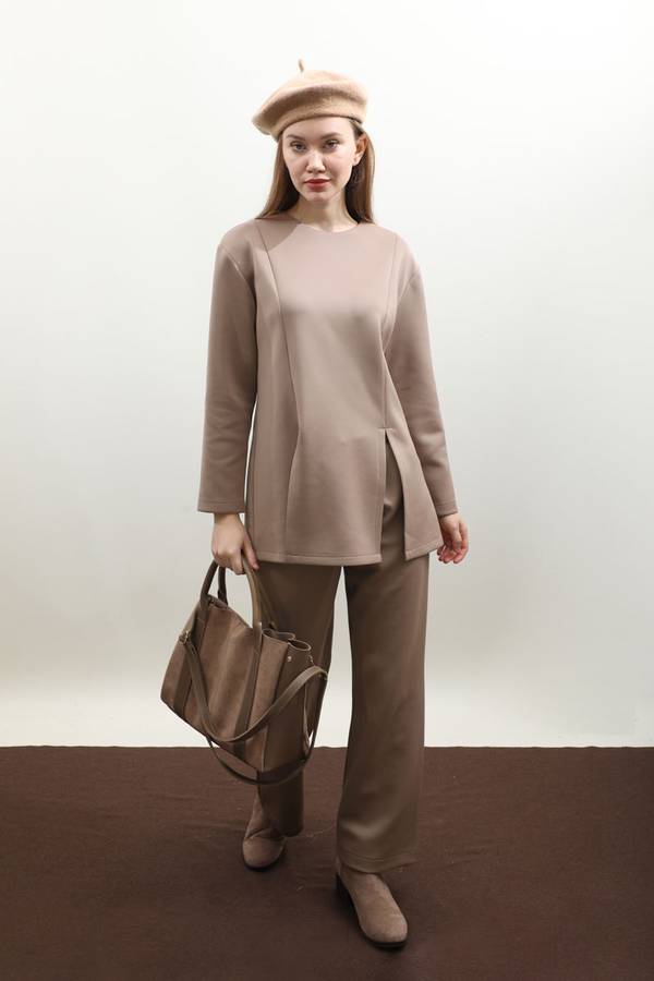 Çift Yırtmaçlı Takım Vizon - 1