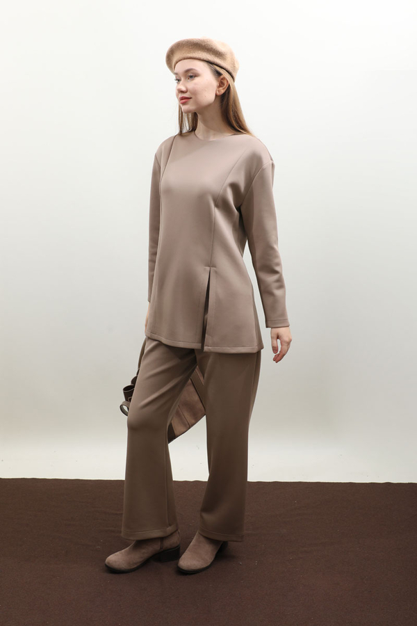 Çift Yırtmaçlı Takım Vizon - 2