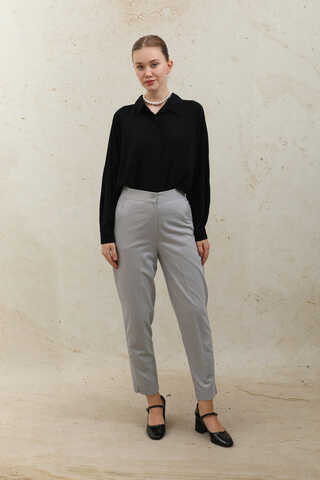 Cigarette Pantolon Gri - 1