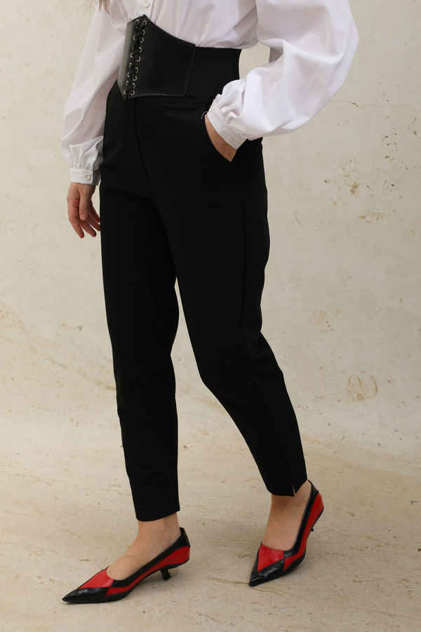 Cigarette Trousers Black - 2