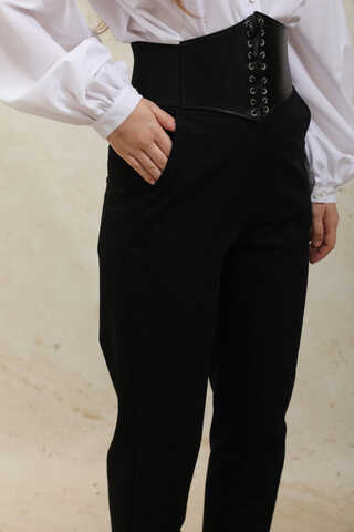 Cigarette Trousers Black - 5