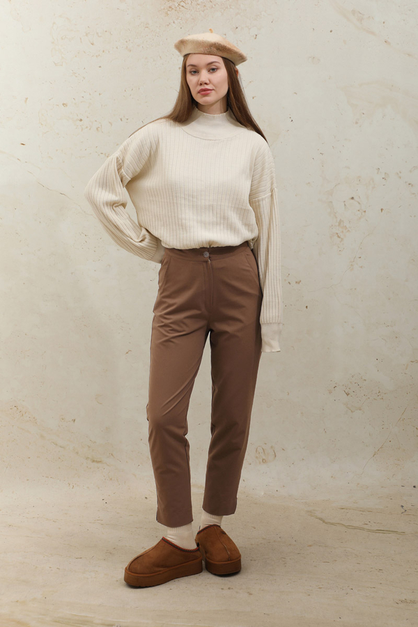 Cigarette Trousers Brown
