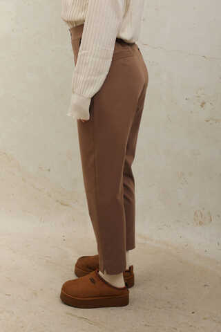 Cigarette Trousers Brown - 6