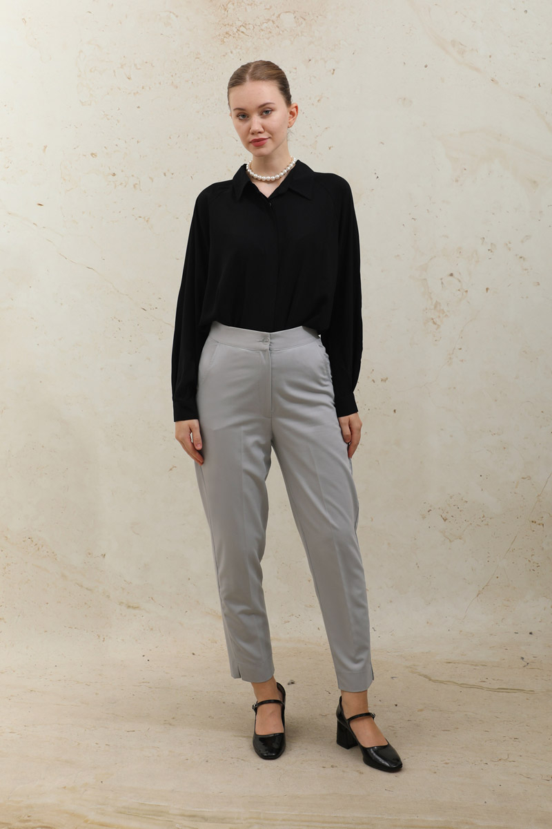 Cigarette Trousers Gray