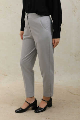 Cigarette Trousers Gray - 3