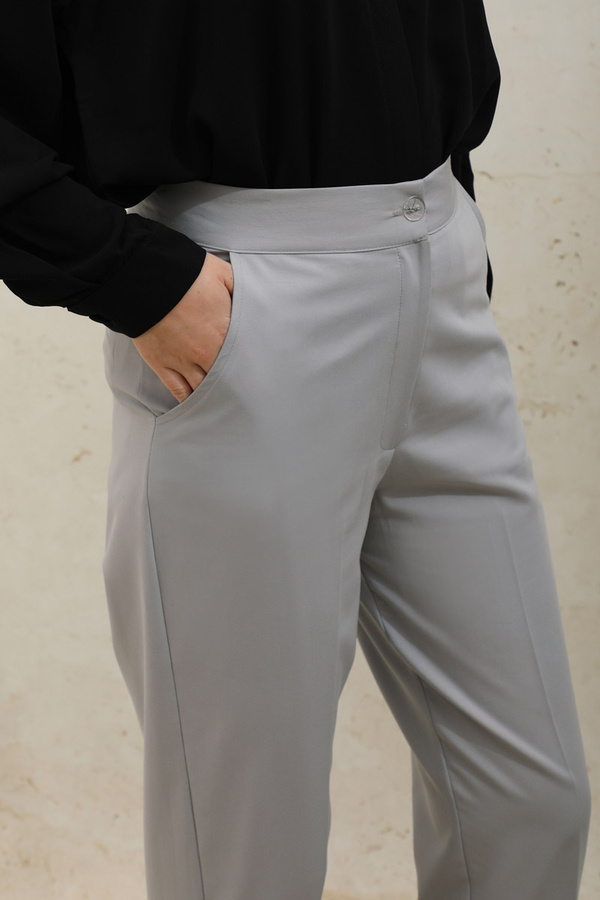 Cigarette Trousers Gray - 4