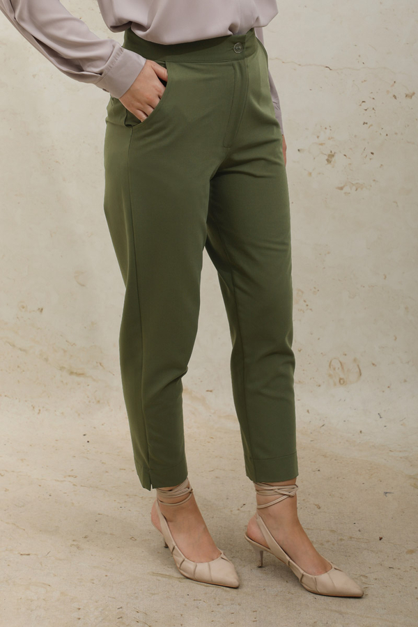Cigarette Trousers Khaki - 3
