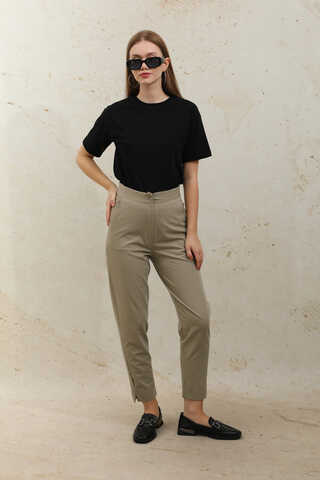 Cigarette Trousers Mink - 1