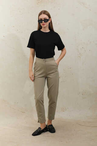 Cigarette Trousers Mink - 2