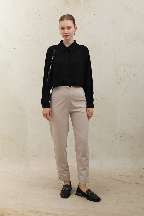 Cigarette Trousers Stone - 1