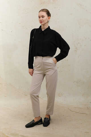 Cigarette Trousers Stone - 2