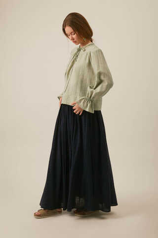 Çizgi Dokulu Gömlek Soft Yeşil - 3