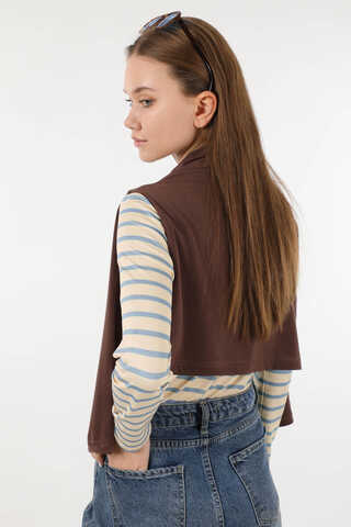 Çizgili Body Bebe Mavisi - 5