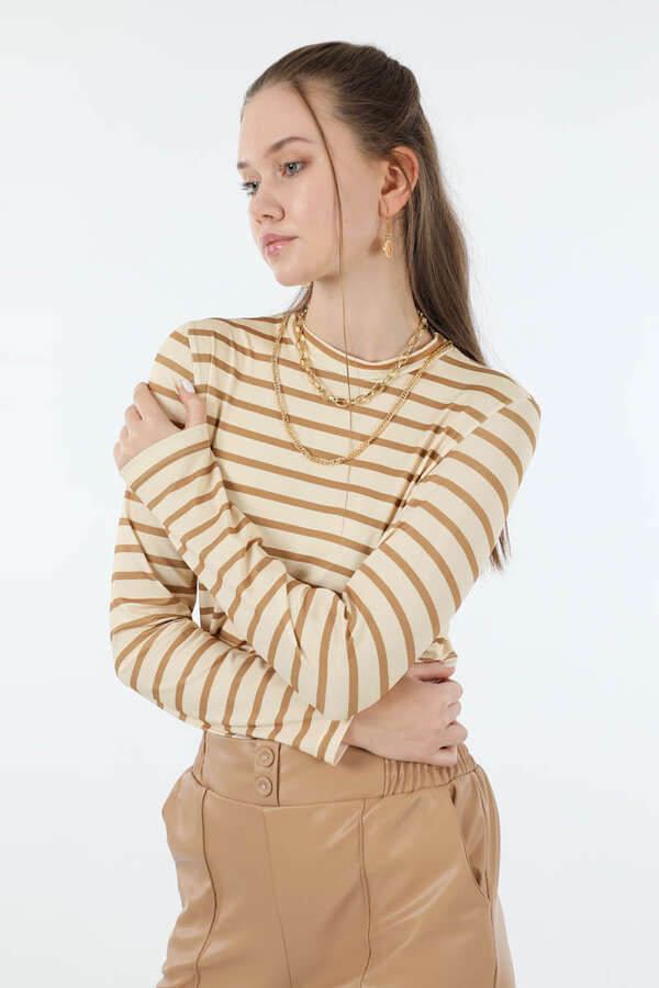 Çizgili Body Camel - 1