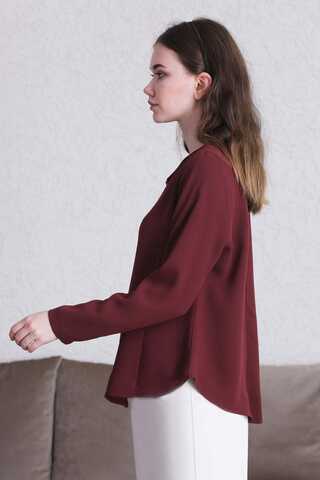 Classic Blouse Claret Red - 3