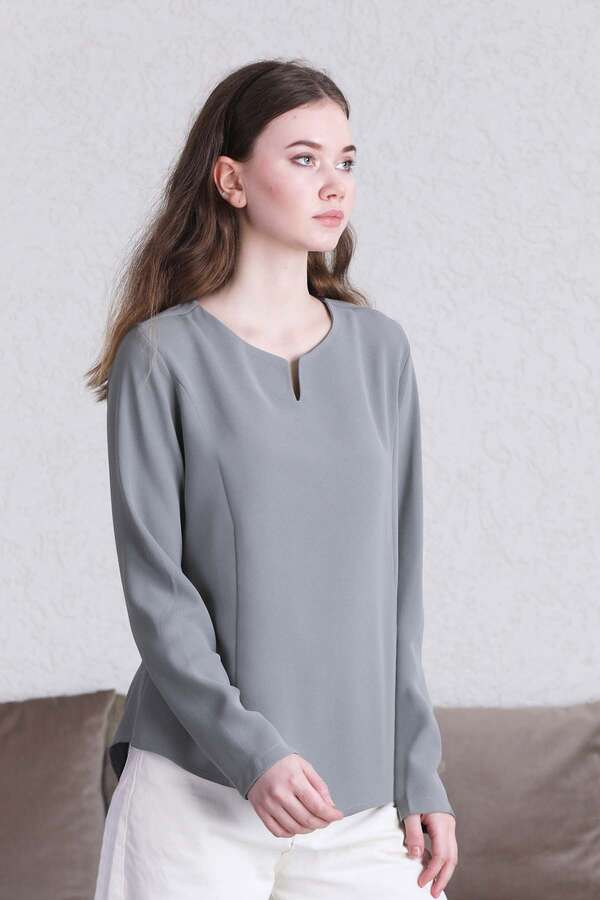 Classic Blouse Dark Grey - 2