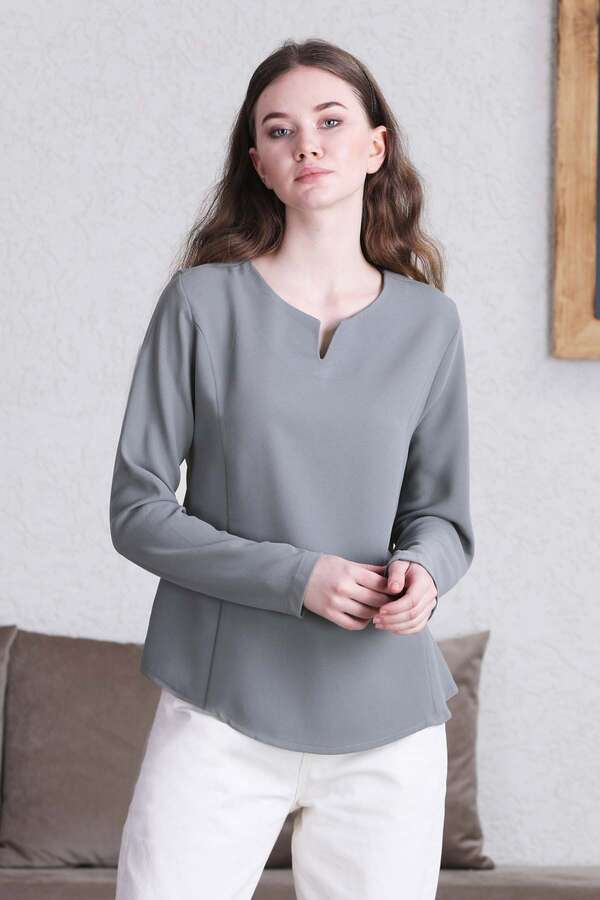Classic Blouse Dark Grey - 4