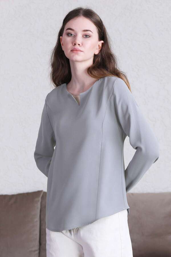 Classic Blouse Grey - 4