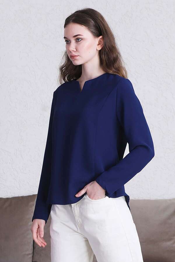 Classic Blouse Sax - 2