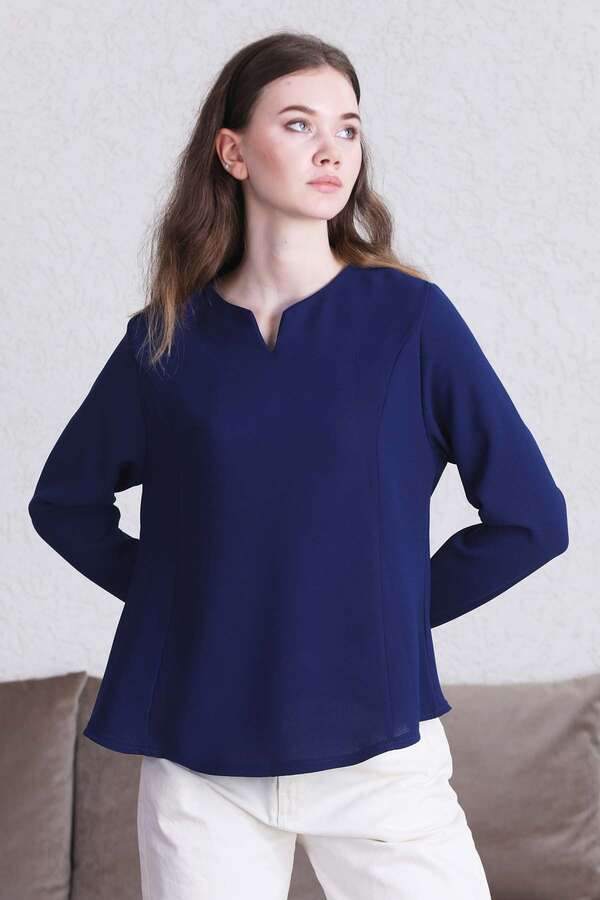 Classic Blouse Sax - 1