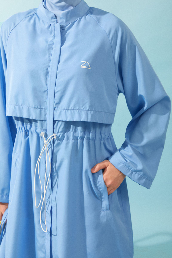 Classic Modest Swimsuit Set Baby Blue - 2