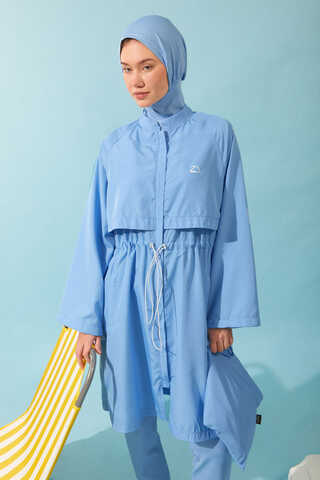 Classic Modest Swimsuit Set Baby Blue - 3