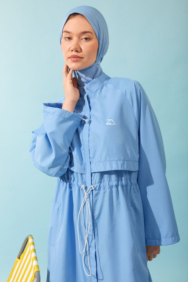 Classic Modest Swimsuit Set Baby Blue - 4