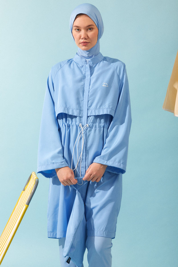 Classic Modest Swimsuit Set Baby Blue - 7