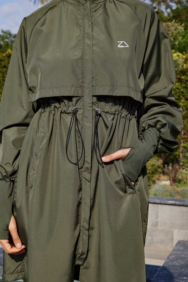 Classic Modest Swimsuit Set Khaki - 17