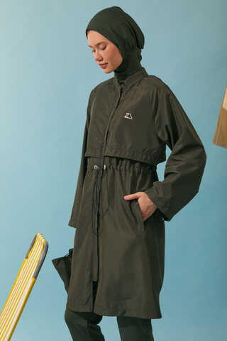 Classic Modest Swimsuit Set Khaki - 10