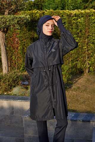 Classic Modest Swimsuit Set Navy - 15