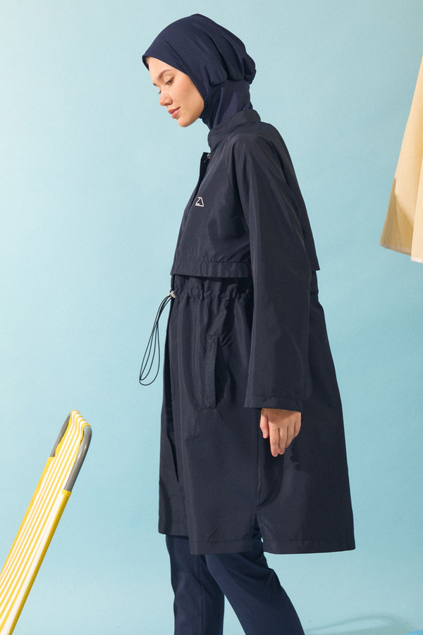 Classic Modest Swimsuit Set Navy - 10